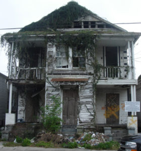 House at 3428 Dryades Street, New Orleans in state of advanced decay, illustrating article by Richard Klass, Esq. about New York State foreclosure laws. Photo by anthonyturducken. https://www.flickr.com/photos/37338074@N00 